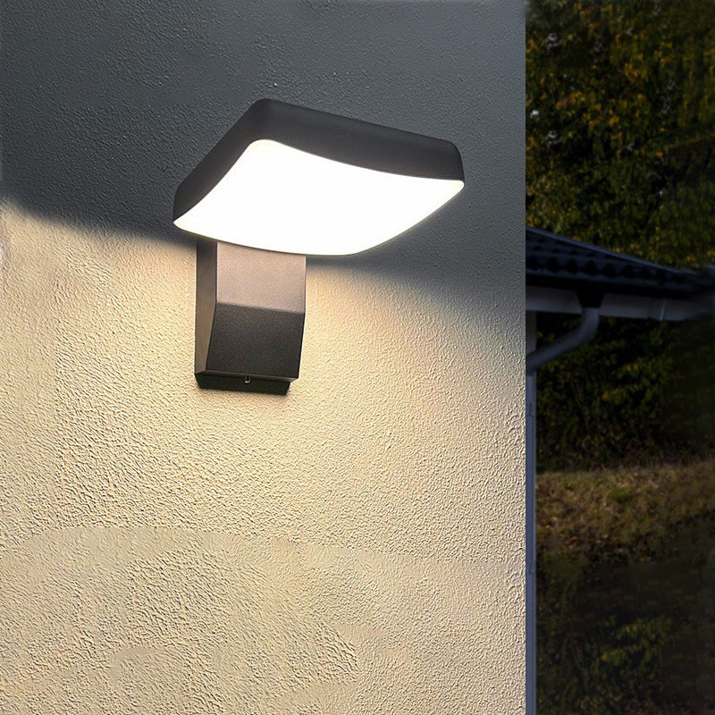 Modern Minimalist Waterproof Rotatable Aluminum PC Square Round LED Wall Sconce Light For Outdoor Patio-Orizon Depot