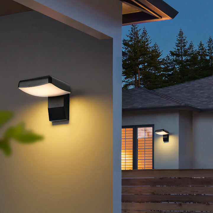 Modern Minimalist Waterproof Rotatable Aluminum PC Square Round LED Wall Sconce Light For Outdoor Patio-Orizon Depot