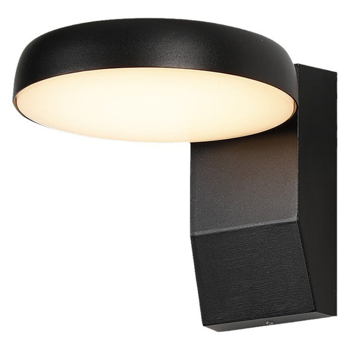 Modern Minimalist Waterproof Rotatable Aluminum PC Square Round LED Wall Sconce Light For Outdoor Patio-Orizon Depot
