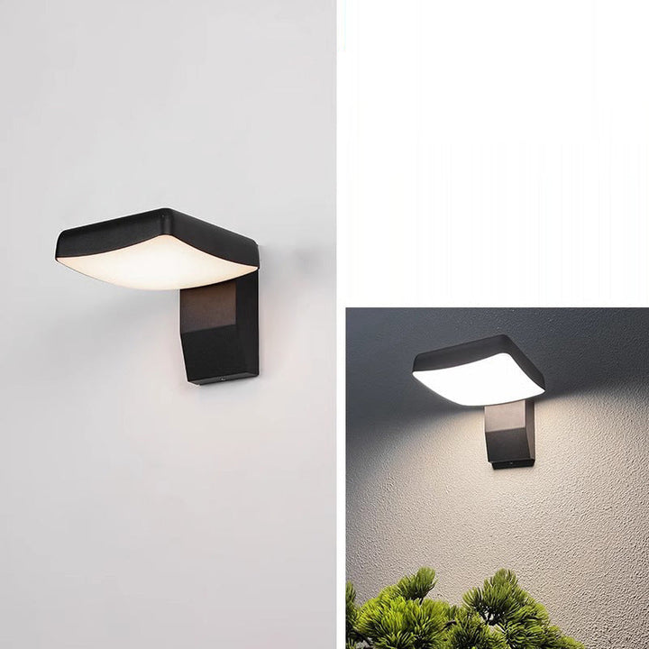 Modern Minimalist Waterproof Rotatable Aluminum PC Square Round LED Wall Sconce Light For Outdoor Patio-Orizon Depot