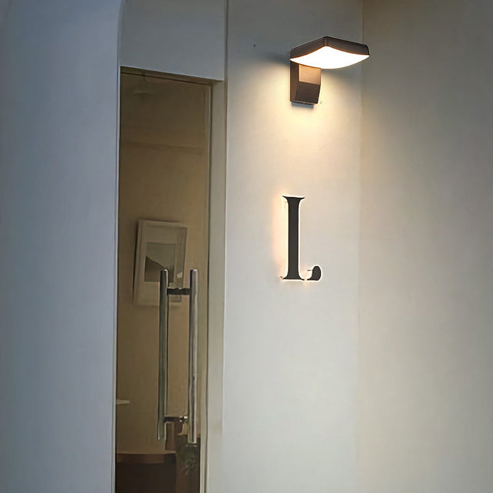 Modern Minimalist Waterproof Rotatable Aluminum PC Square Round LED Wall Sconce Light For Outdoor Patio-Orizon Depot