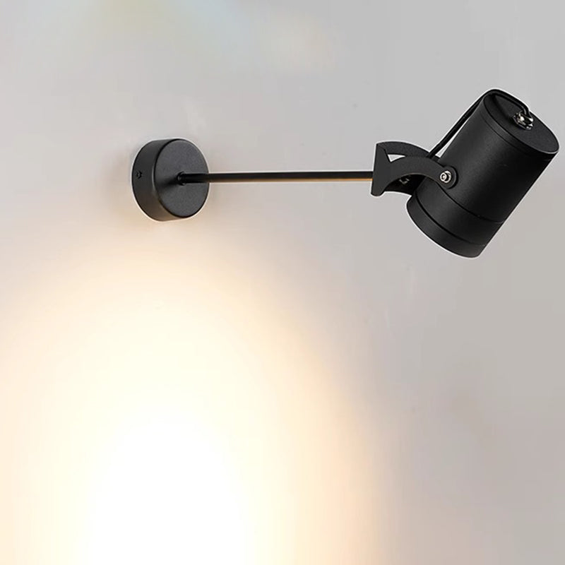 Modern Minimalist Waterproof Aluminum Adjustable Cylinder LED Outdoor Wall Sconce