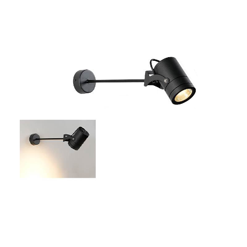 Modern Minimalist Waterproof Aluminum Adjustable Cylinder LED Outdoor Wall Sconce-Orizon Depot