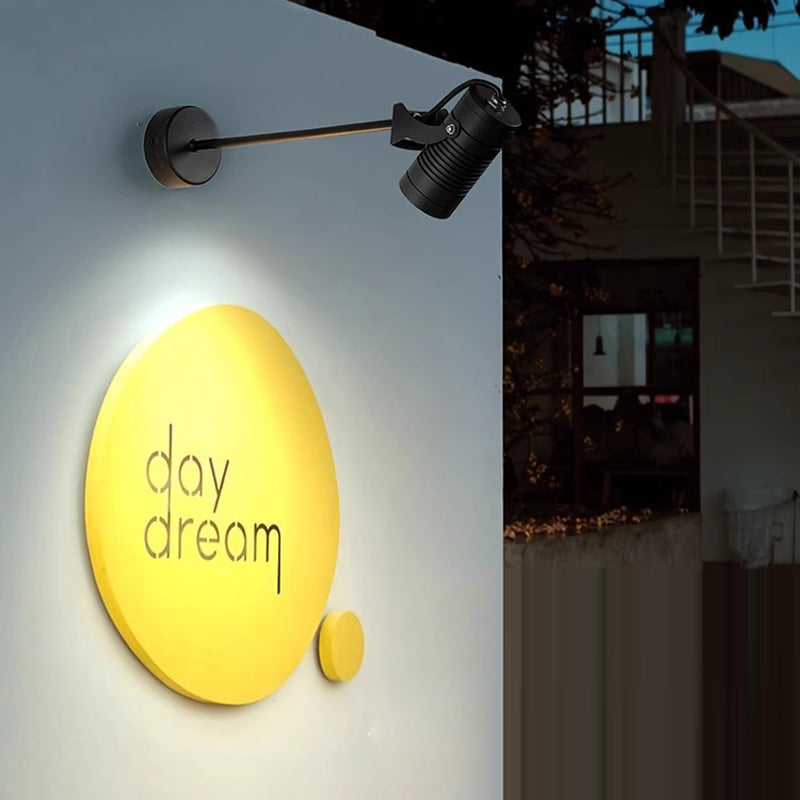 Modern Minimalist Waterproof Aluminum Adjustable Cylinder LED Outdoor Wall Sconce