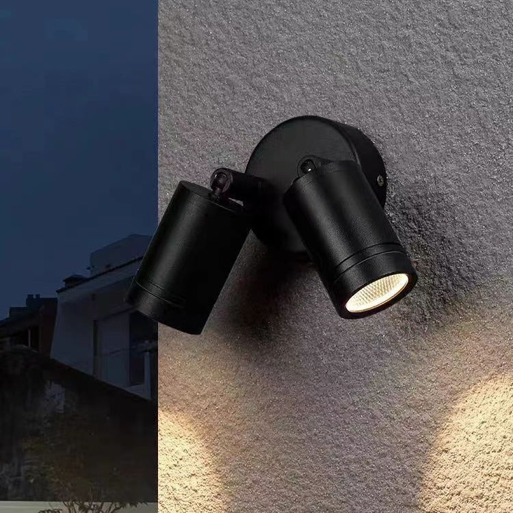 Modern Minimalist Waterproof Aluminum Adjustable Cylinder LED Outdoor Wall Sconce