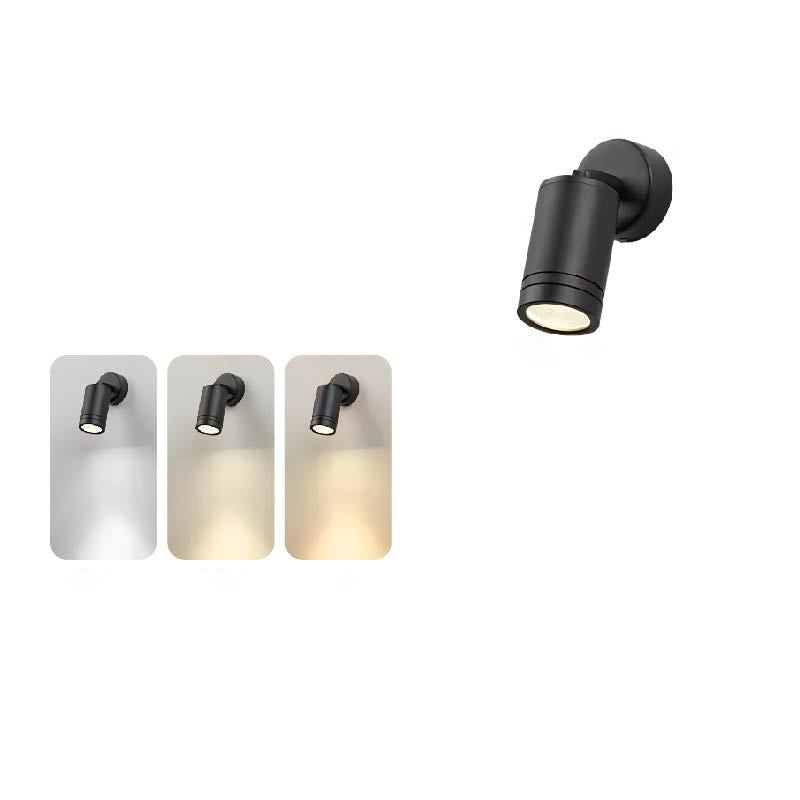 Modern Minimalist Waterproof Aluminum Adjustable Cylinder LED Outdoor Wall Sconce-Orizon Depot
