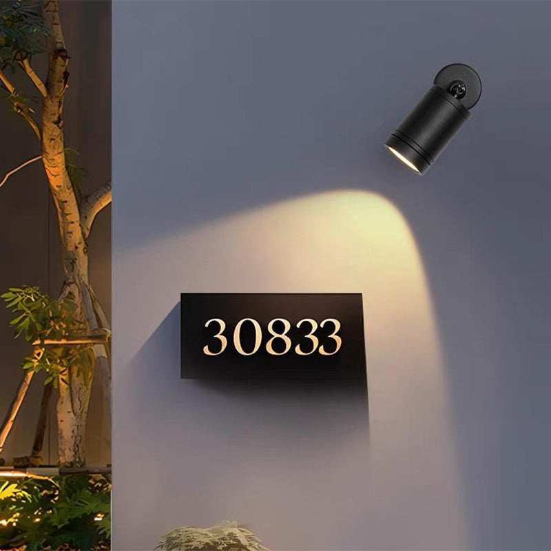 Modern Minimalist Waterproof Aluminum Adjustable Cylinder LED Outdoor Wall Sconce