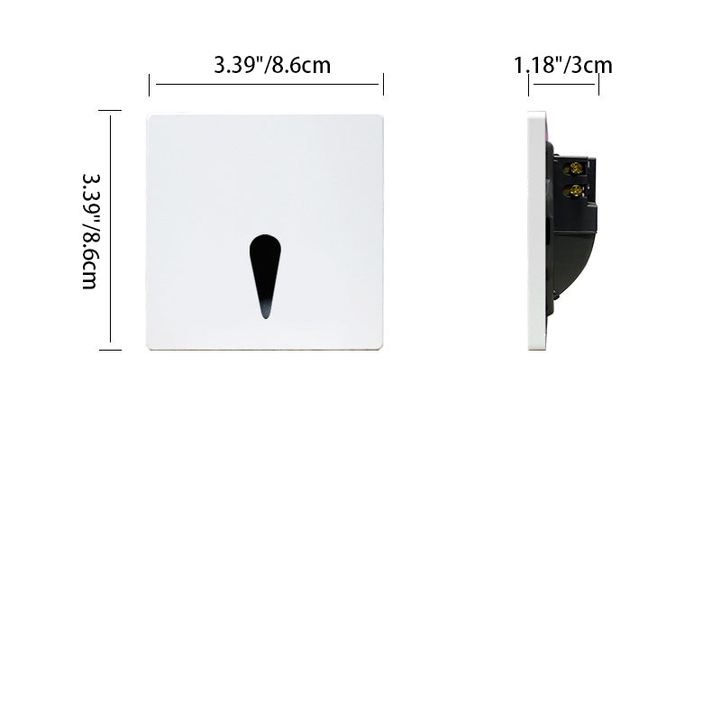 Modern Minimalist Waterproof Aluminum Steel PC Square LED Recessed Wall Lamp for Hallway-Orizon Depot