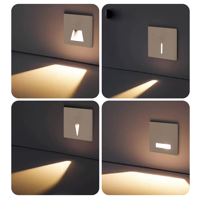 Modern Minimalist Waterproof Aluminum Steel PC Square LED Recessed Wall Lamp for Hallway-Orizon Depot
