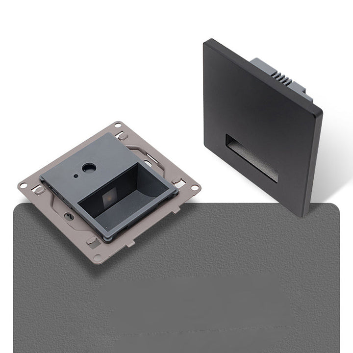 Modern Minimalist Waterproof Aluminum Steel PC Square LED Recessed Wall Lamp for Hallway-Orizon Depot