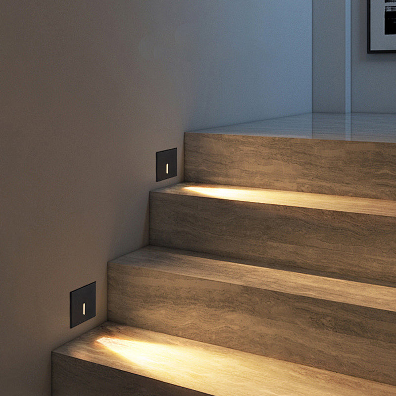 Modern Minimalist Waterproof Aluminum Steel PC Square LED Recessed Wall Lamp for Hallway