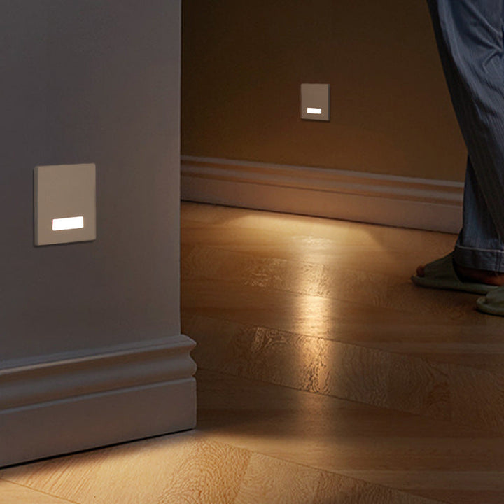 Modern Minimalist Waterproof Aluminum Steel PC Square LED Recessed Wall Lamp for Hallway-Orizon Depot