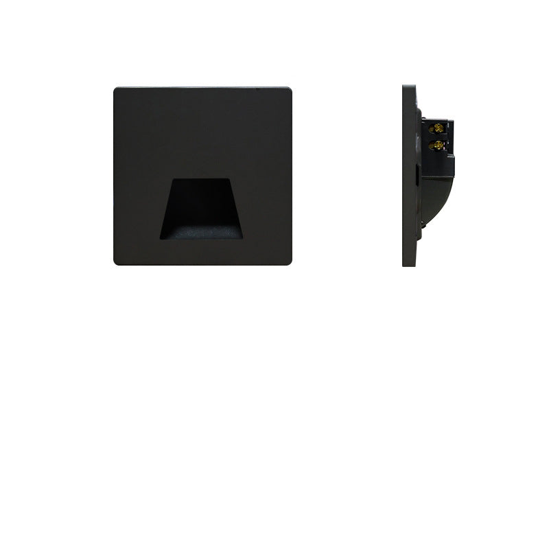 Modern Minimalist Waterproof Aluminum Steel PC Square LED Recessed Wall Lamp for Hallway