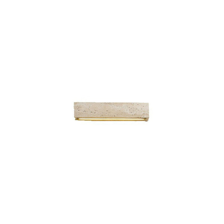 Contemporary Retro Waterproof Travertine Rectangular LED Wall Sconce Lamp for Modern Outdoor Patio-Orizon Depot
