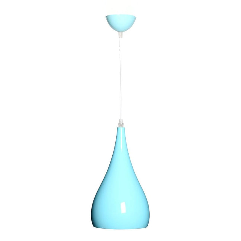 Nordic Iron Wood Aluminum Pumpkin Water Drop 1-Light Pendant Light-Orizon Depot