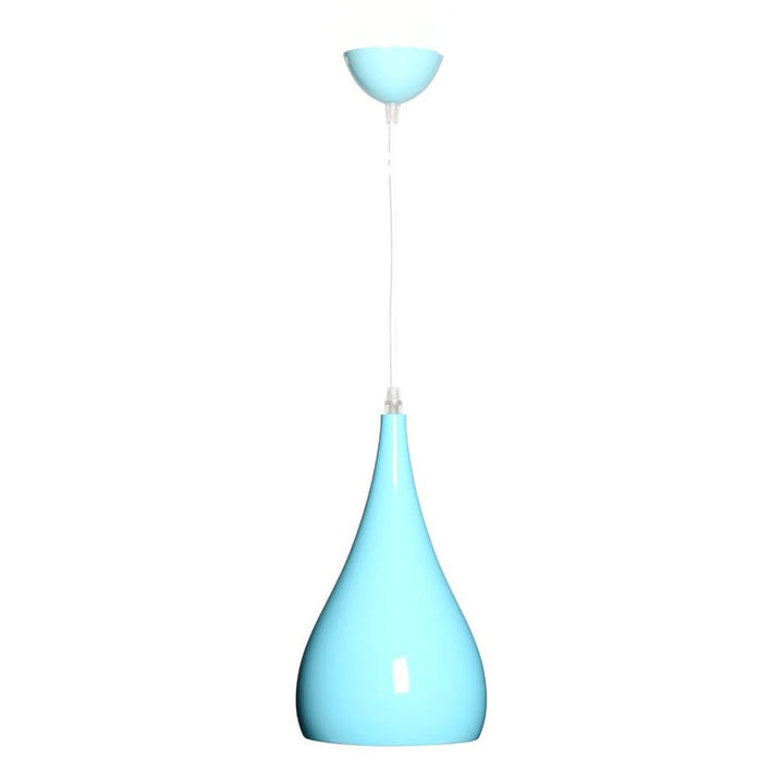 Nordic Iron Wood Aluminum Pumpkin Water Drop 1-Light Pendant Light-Orizon Depot