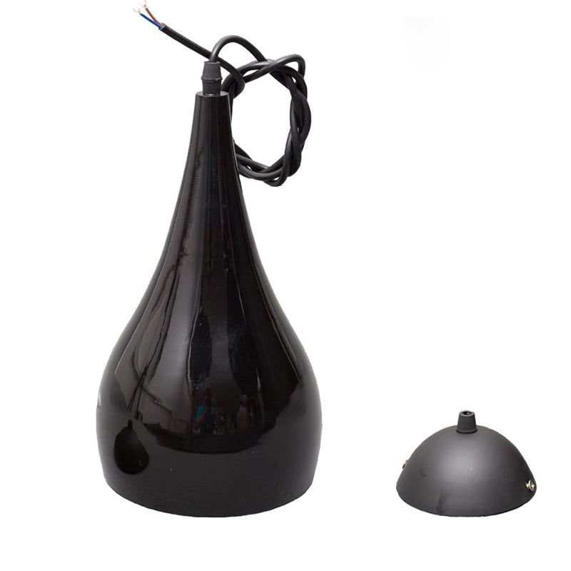 Nordic Iron Wood Aluminum Pumpkin Water Drop 1-Light Pendant Light-Orizon Depot