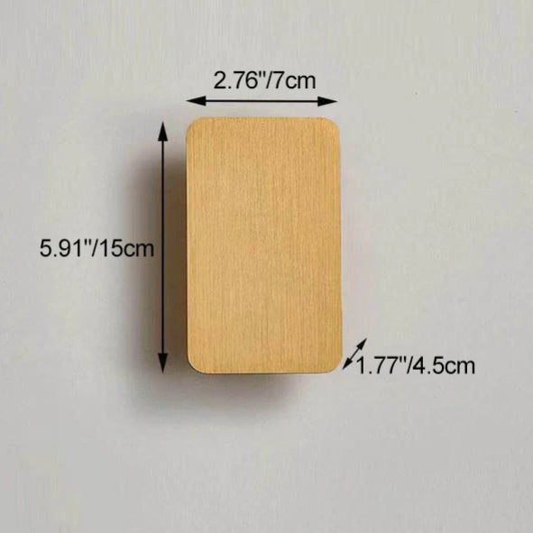 Nordic Minimalist Aluminum Rectangular Flat Panel LED Wall Sconce 2-Light Lamp