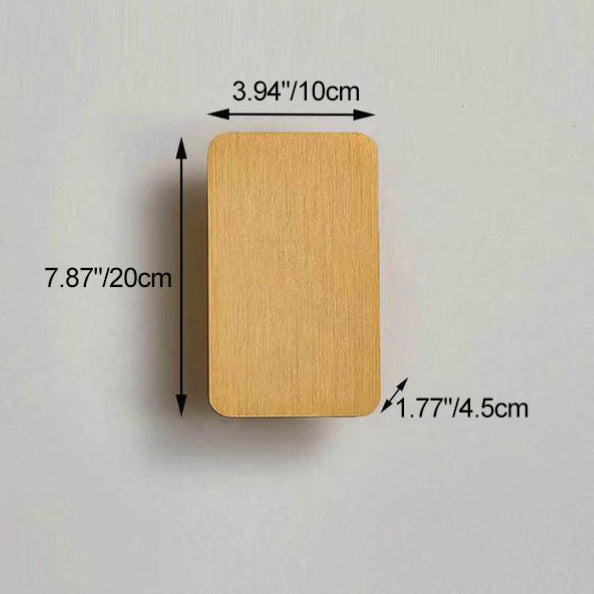 Nordic Minimalist Aluminum Rectangular Flat Panel LED Wall Sconce 2-Light Lamp