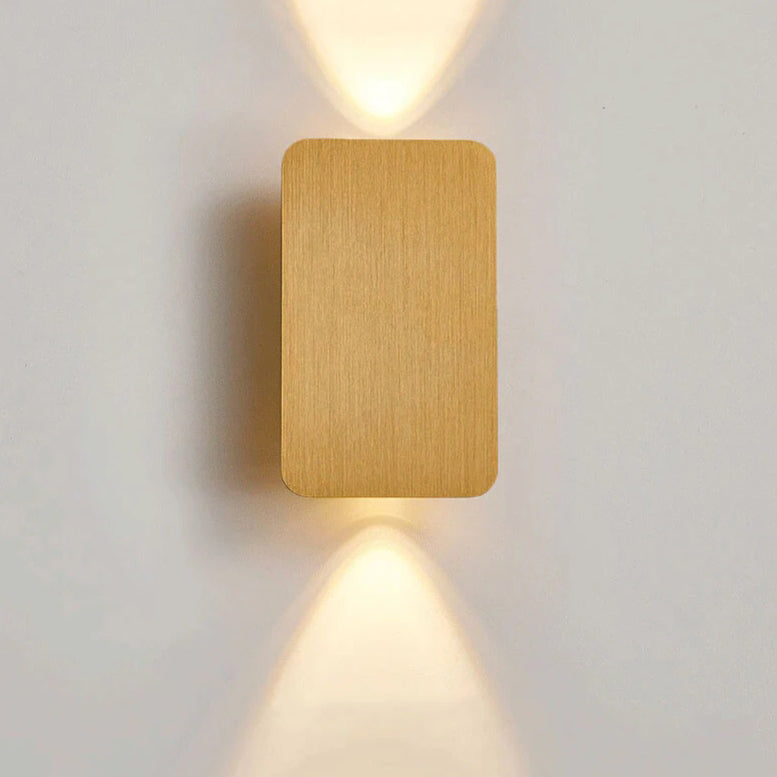 Nordic Minimalist Aluminum Rectangular Flat Panel LED Wall Sconce 2-Light Lamp-Orizon Depot