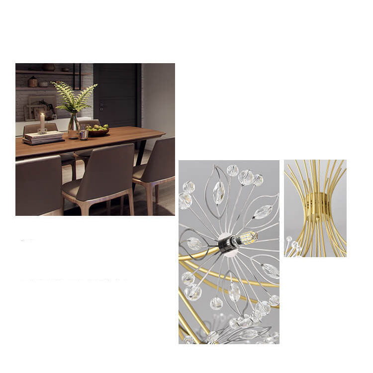 Crystal Dandelion Chandelier with 13–19 Lights for Luxury Interiors-Orizon Depot