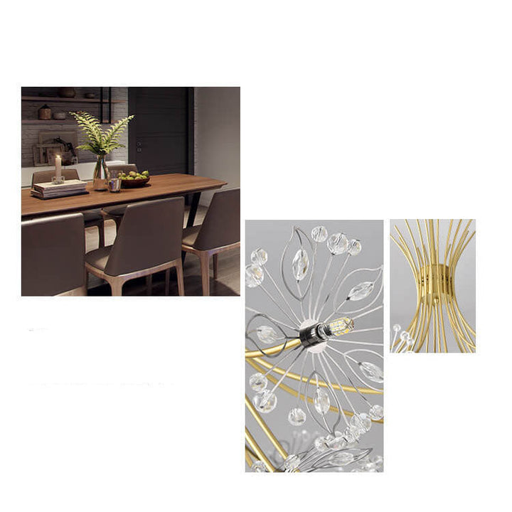 Crystal Dandelion Chandelier with 13–19 Lights for Luxury Interiors-Orizon Depot