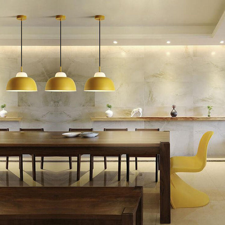 Nordic Modern Creative Macaron Aluminum 1-Light Dome Pendant Lamp-Orizon Depot