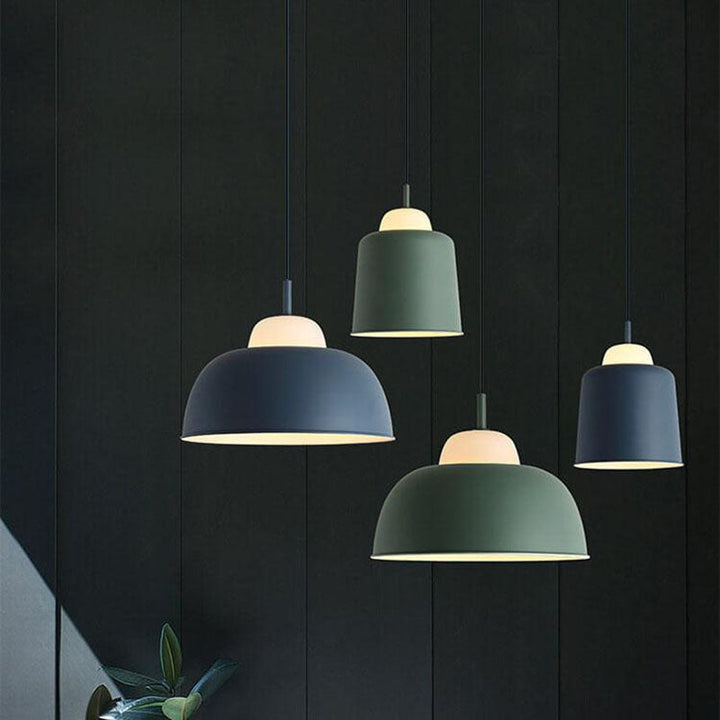 Nordic Modern Creative Macaron Aluminum 1-Light Dome Pendant Lamp-Orizon Depot