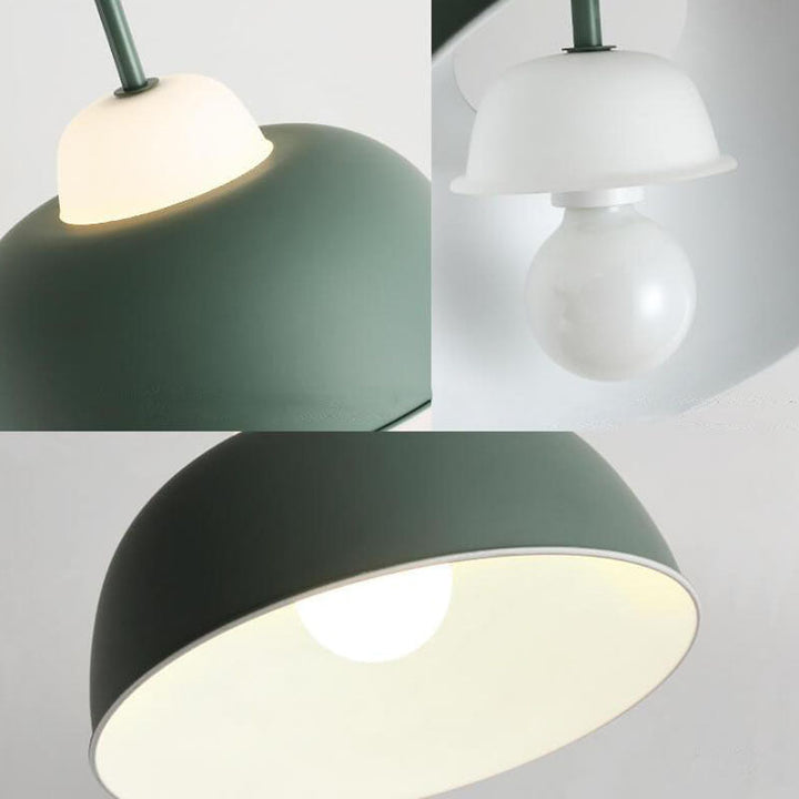 Nordic Modern Creative Macaron Aluminum 1-Light Dome Pendant Lamp-Orizon Depot
