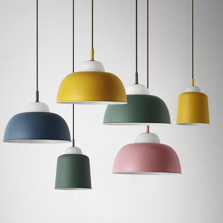 Nordic Modern Creative Macaron Aluminum 1-Light Dome Pendant Lamp-Orizon Depot