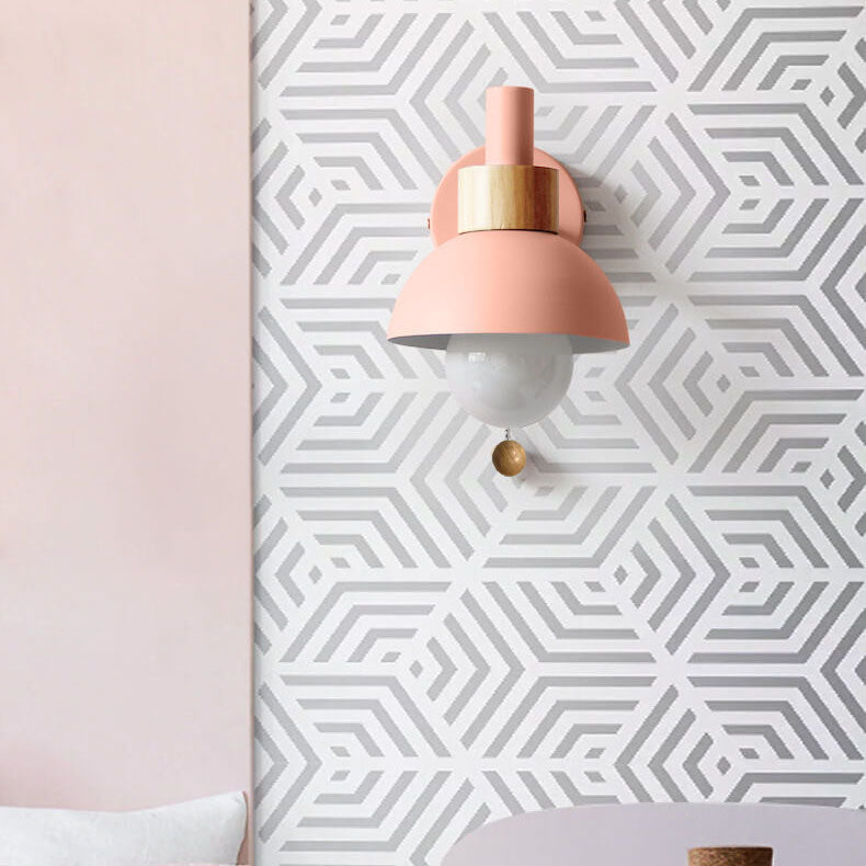 Nordic Macaron Globe Wall Sconce 1-Light Lamp