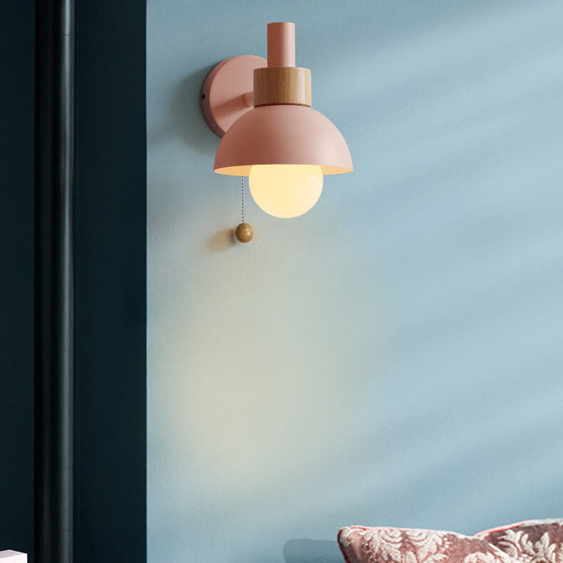 Nordic Macaron Globe Wall Sconce 1-Light Lamp