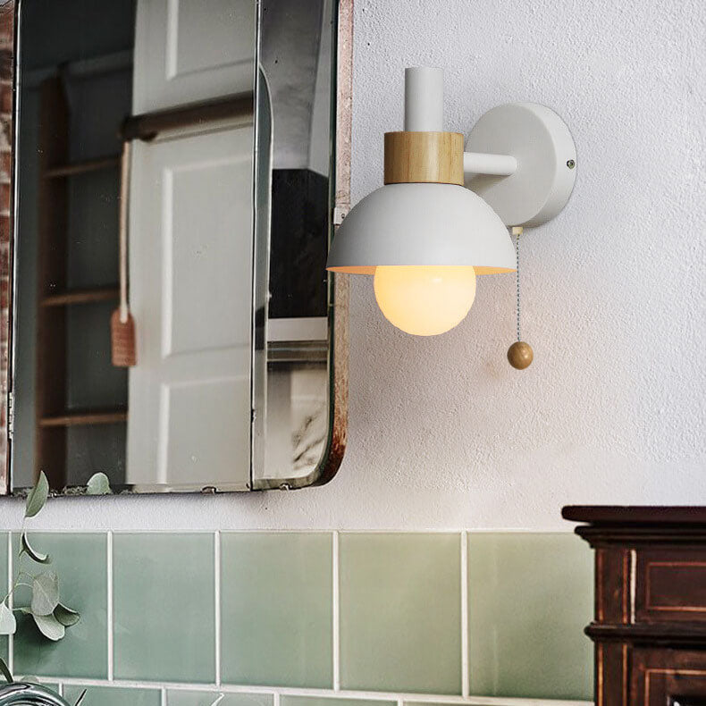 Nordic Macaron Globe Wall Sconce 1-Light Lamp