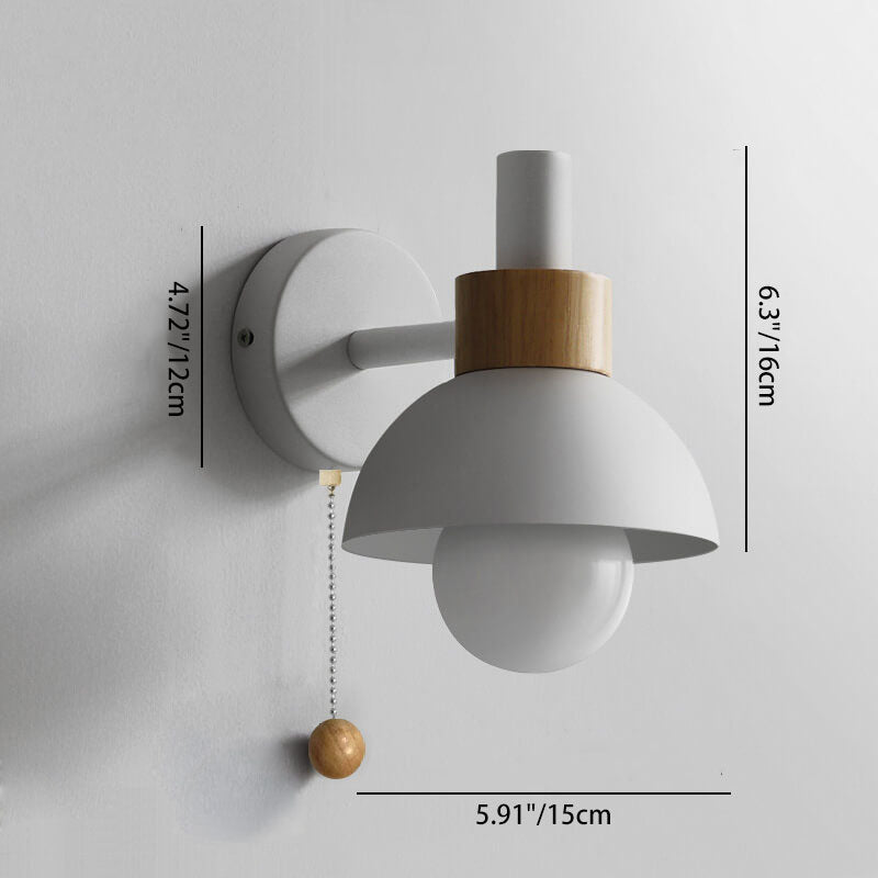 Nordic Macaron Globe Wall Sconce 1-Light Lamp