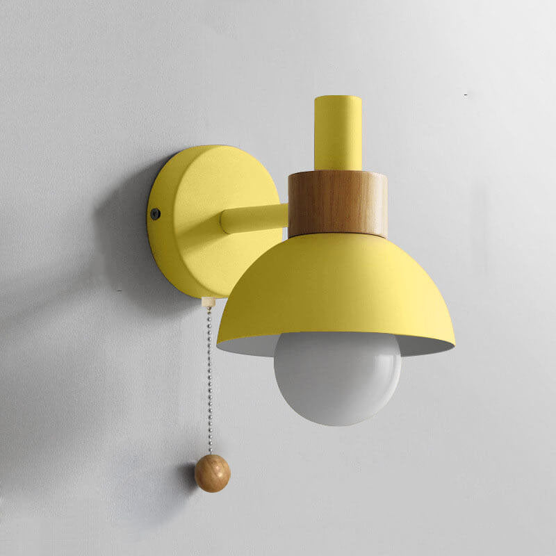 Nordic Macaron Globe Wall Sconce 1-Light Lamp