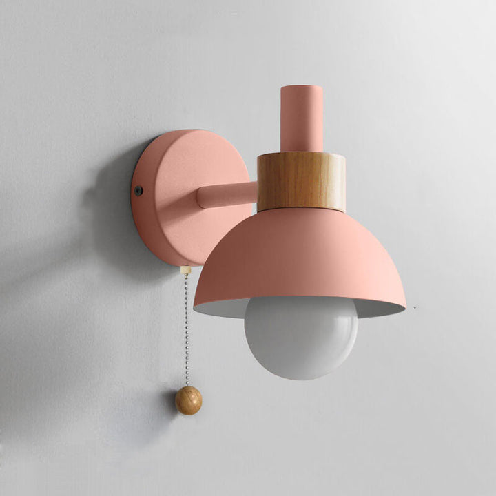 Nordic Macaron Globe Wall Sconce 1-Light Lamp-Orizon Depot