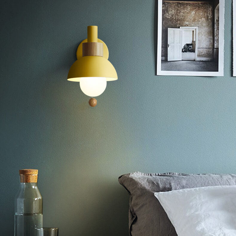 Nordic Macaron Globe Wall Sconce 1-Light Lamp