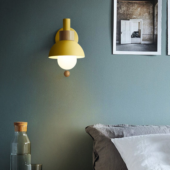 Nordic Macaron Globe Wall Sconce 1-Light Lamp-Orizon Depot