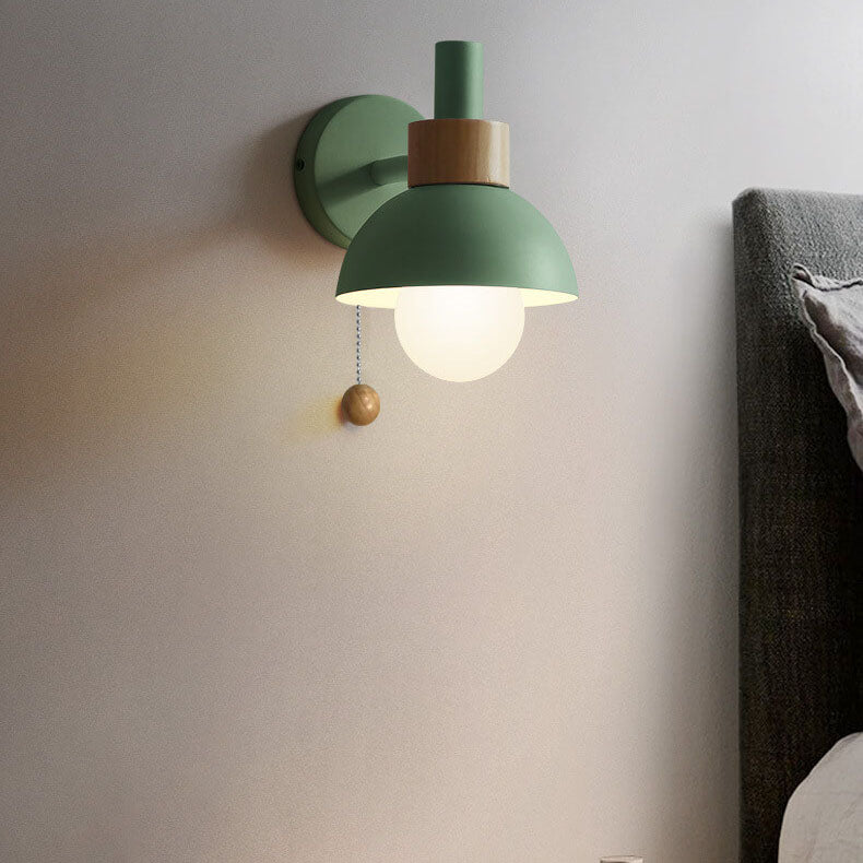 Nordic Macaron Globe Wall Sconce 1-Light Lamp