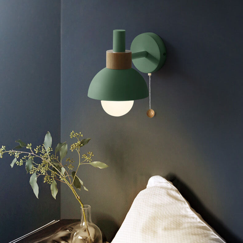 Nordic Macaron Globe Wall Sconce 1-Light Lamp
