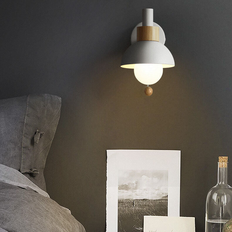 Nordic Macaron Globe Wall Sconce 1-Light Lamp