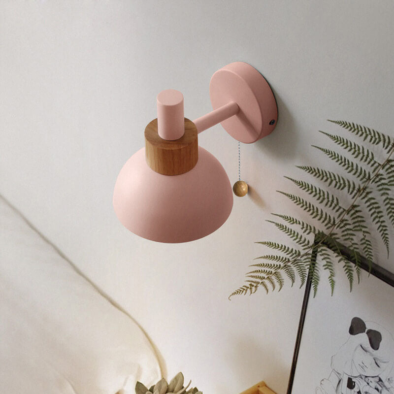 Nordic Macaron Globe Wall Sconce 1-Light Lamp