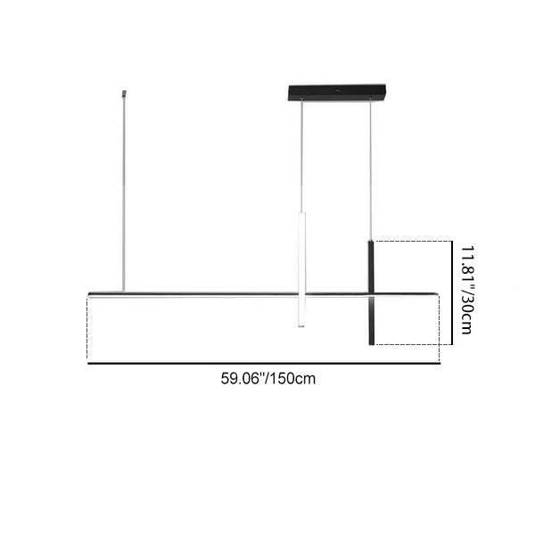 Minimalist Modern Long Linear LED Chandelier-Orizon Depot