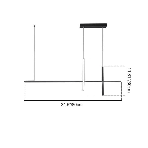 Minimalist Modern Long Linear LED Chandelier-Orizon Depot