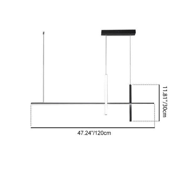 Minimalist Modern Long Linear LED Chandelier-Orizon Depot