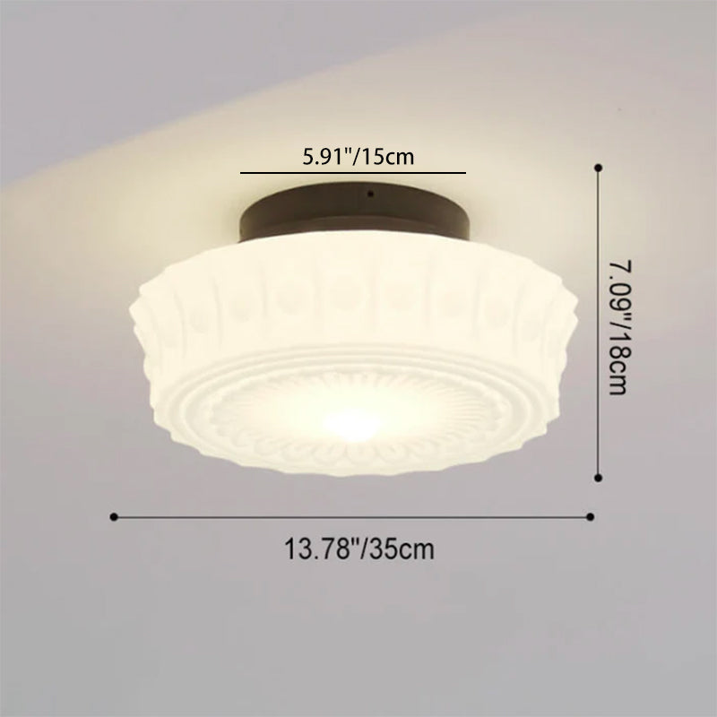 French Vintage White Jade Ceiling Light for Elegant Interiors-Orizon Depot