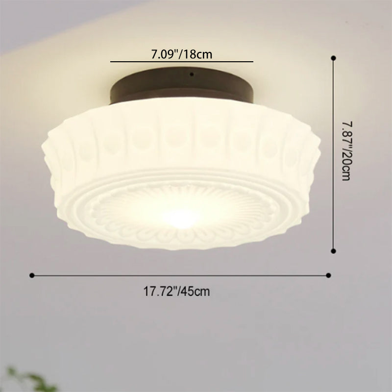 French Vintage White Jade Ceiling Light for Elegant Interiors-Orizon Depot