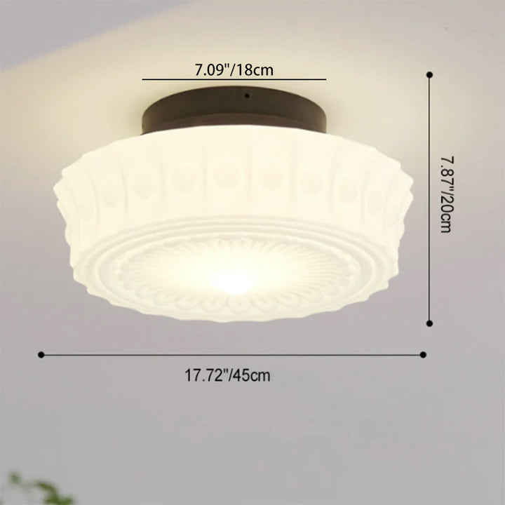 French Vintage White Jade Ceiling Light for Elegant Interiors-Orizon Depot