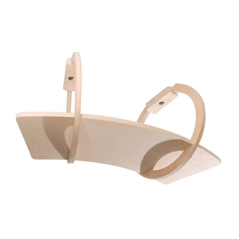 Modern Minimalist Round Curved Cat Tree Condo with Hammock for Living Room-Orizon Depot