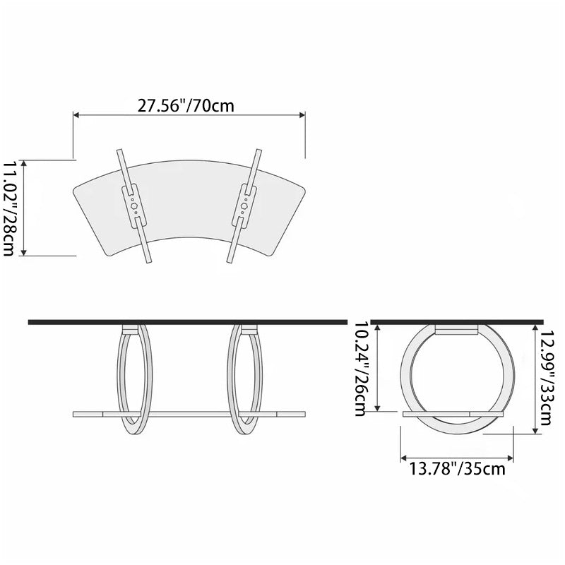 Modern Minimalist Round Curved Cat Tree Condo with Hammock for Living Room-Orizon Depot